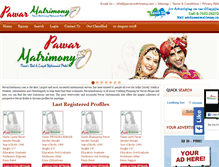 Tablet Screenshot of pawarmatrimony.com